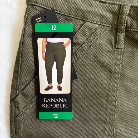 Banana Republic Ladies' High Rise Twill Pants, Olive Green, Size 12, NWT - Picture 5 of 16